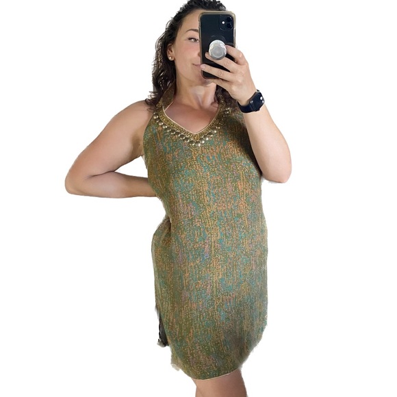 Satya Paul Designer Halter Silk Dress - Picture 1 of 16